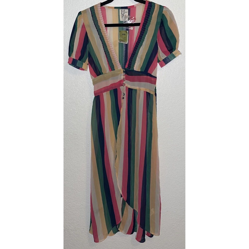 ANTHROPOLOGIE HAUTE PROJECT LOS ANGELES STRIPED LONG COVER DRESS - Small